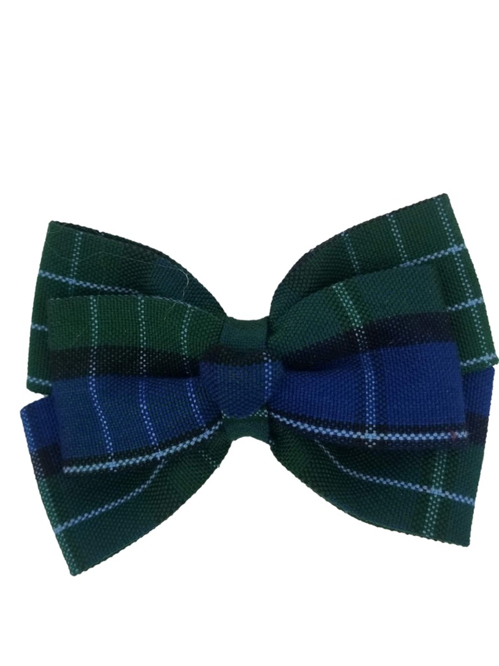 Back to School Uniform Plaid Small Bow with Heart Button Center- Plaid 96